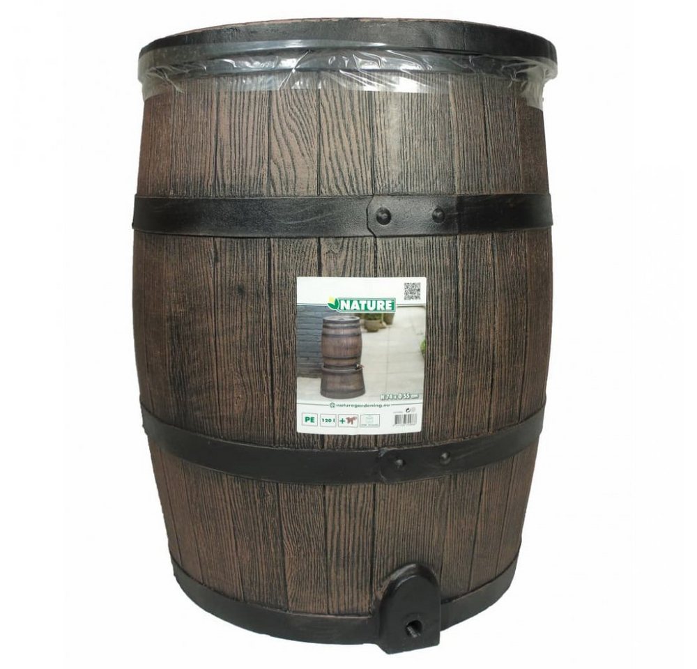 Nature Regentonne NATURE Regenwassertank, Tonne rund (Modell Whiskey Fass) 120 l von Nature