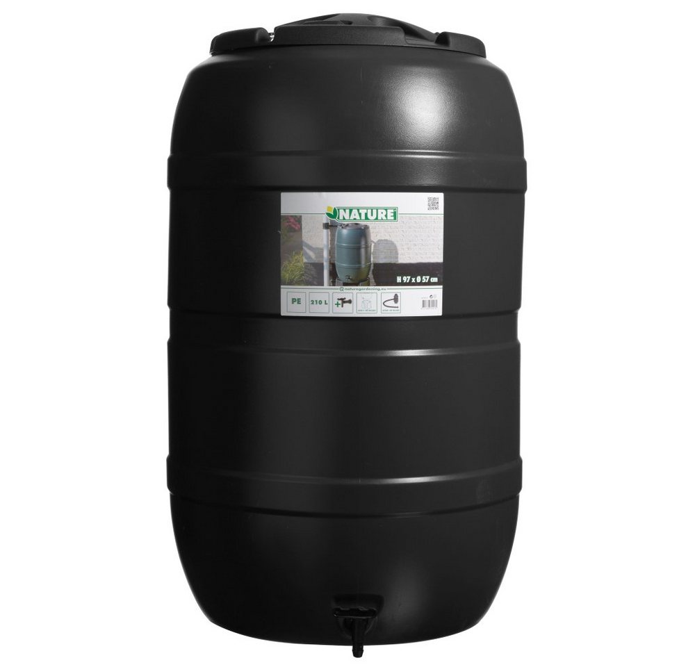 Nature Regentonne NATURE Regenwassertank, Tonne rund - 210 l, schwarz von Nature