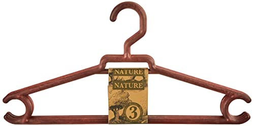 Nature Set 3 Kleiderbügel, 43 x 21 cm, Kunststoff, Mehrfarbig, Einheitsgröße von Nature