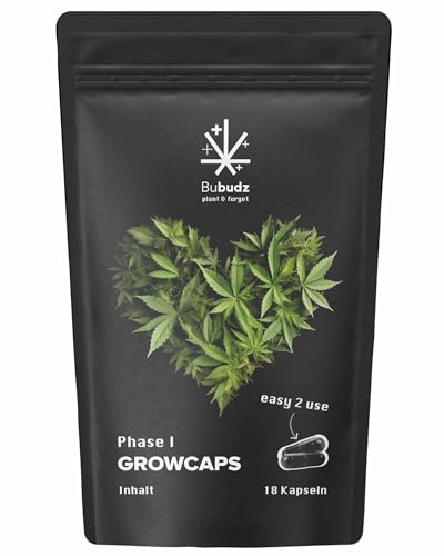 Bubudz Dünger Kapseln - Grow | Cannabis Dünger | Hanf Dünger für Wachstumsphase | Indoor & Outdoor für Hanf Pflanzen | Biologischer Dünger von NatureHolic