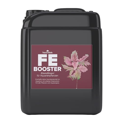 NatureHolic - Eisen Booster - I Flüssigdünger für Aquarien I Eisendünger I wichtig fürs Chlorophyll I für strahlende Blattfarben I versorgung aller Aquascapes und Pflanzeaquarien I 5000 ml von NatureHolic