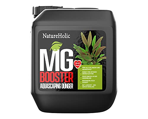 NatureHolic - Mg Booster - flüssiger Magnesium Aquariumdünger I Flüssigdünger für Aquarien I Magnesiumdünger I für strahlende Blattfarben I wichtig für gesunde Blätter I 2000 ml von NatureHolic