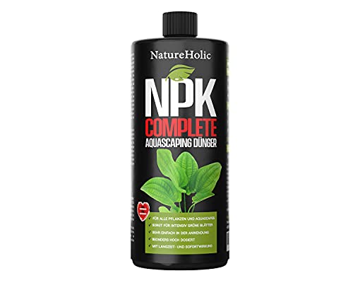 NatureHolic - NPK Booster - flüssiger Volldünger fürs Aquarium I Komplettdünger mit Eisen I wichtig fürs Pflanzenwachstum I für strahlende Blattfarben I 500 ml von NatureHolic