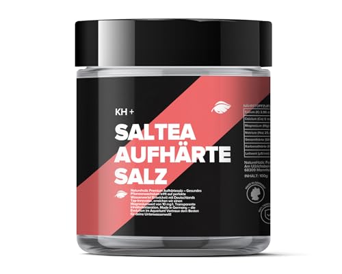 NatureHolic Saltea KH+ | Aufhärtesalz zur Erhöhnung der Karbonathärte | Für gezieltes Aufhärten im Aquarium | Stabilisiert den pH Wert | Remineralisiert Osmosewasser | Menge [g]:100 g von NatureHolic