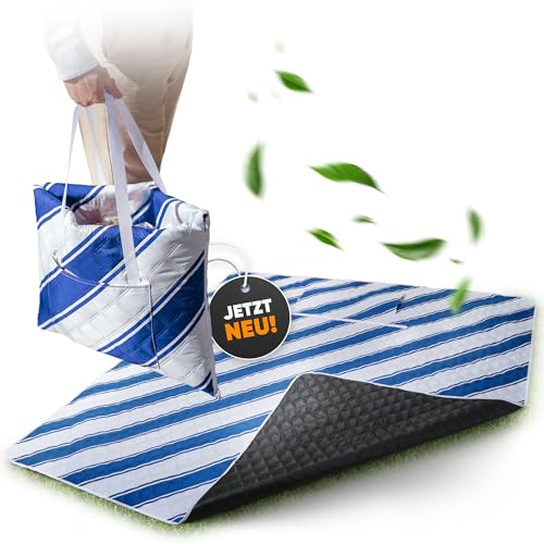 Picknickdecke wasserdicht 200x200cm isoliert & gepolstert - Stranddecke sandfrei – ideal für Camping, Strand, Festivals, Kinder und Parks - ultra leichte faltbare & waschbare – Outdoordecke XXL Picknickdecke wasserdicht 200x200cm isoliert & gepolstert - Stranddecke sandfrei – ideal für Camping, Strand, Festivals, Kinder und Parks - ultra leichte faltbare & waschbare – Outdoordecke XXL von NatureLiving