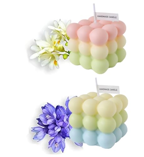 NatureMan 2 x Duftkerzen, handgefertigte Sojawachs-Bubble-Würfel-Kerzen, ideal für Hochzeit,Party und Heimdekoration,Halloween,Geburtstag Geschenk NatureMan 2 x Duftkerzen, handgefertigte Sojawachs-Bubble-Würfel-Kerzen, ideal für Hochzeit,Party und Heimdekoration,Halloween,Geburtstag Geschenk von NatureMan