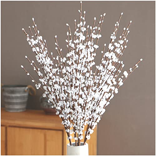 NatureMan Künstlicher Jasminstrauß mit Stiel, 70 cm lang, 5 Stück, hoch, künstlicher Jasmin, für Hotel, Zuhause, Büro, Küche, Schlafzimmer, Hochzeit, Party, DIY-Dekoration (weiß) von NatureMan