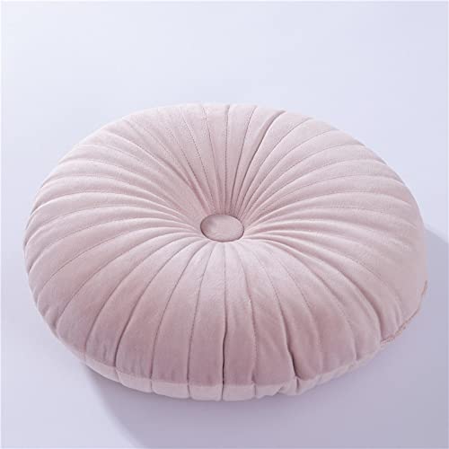 NatureMan Rundes Wurfkissen, Samtdekoration, kleines Wurfkissen, Kürbis-Wurfkissen, geeignet für Wohnzimmer, Sofa, Bett, Boden, 34,8 cm, (rosa) von NatureMan