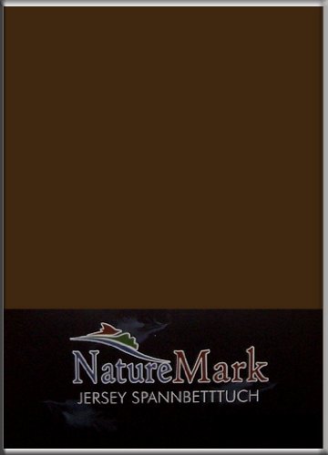 Jersey Spannbettlaken 140x200 - 160x200 cm Schoko Braun 100% BW von NatureMark