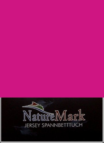 Jersey Spannbettlaken 180x200 - 200x200 cm Pink 100% BW von NatureMark