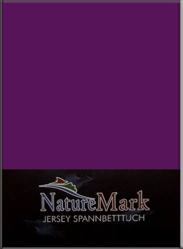 Nature Mark Jersey Spannbettlaken Spannbetttuch 120x200 cm Lila von NatureMark