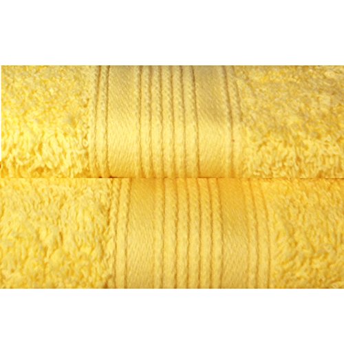 NatureMark 2/4er Set Frottee Handtücher in 6 Größen & 10 Farben 500q/qm Qualität (2er Gelb, Duschtuch 70x140cm) von NatureMark