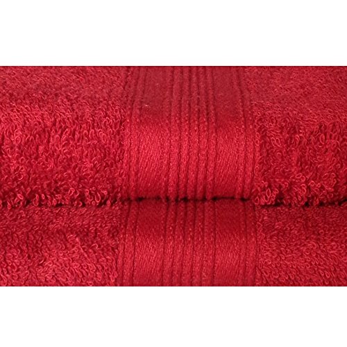 NatureMark 2/4er Set Frottee Handtücher in 6 Größen & 10 Farben 500q/qm Qualität (2er Rot, Gästetuch 30x50cm) von NatureMark