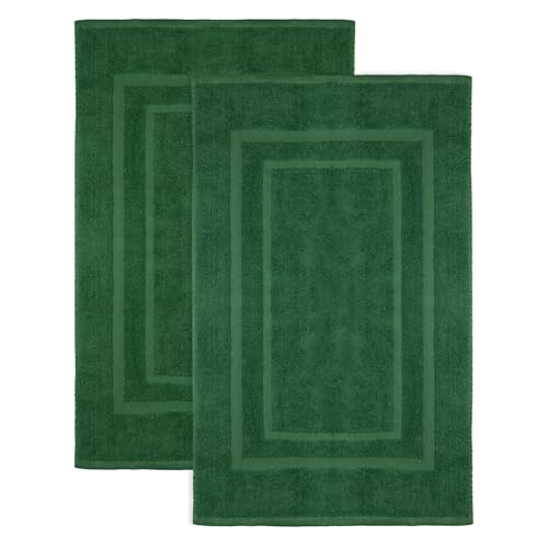 NatureMark 2er Pack Badvorleger Badematte | Premium Qualität | 100% Baumwolle | 50 x 80 cm | Duschvorleger Duschmatte Doppelpack | Farbe: Dunkel grün NatureMark 2er Pack Badvorleger Badematte | Premium Qualität | 100% Baumwolle | 50 x 80 cm | Duschvorleger Duschmatte Doppelpack | Farbe: Dunkel grün von NatureMark