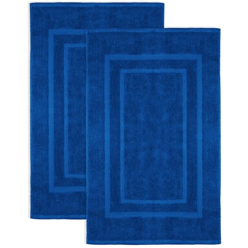 NatureMark 2er Pack Badvorleger Badematte | Premium Qualität | 100% Baumwolle | 50 x 80 cm | Duschvorleger Duschmatte Doppelpack | Farbe: Royal blau NatureMark 2er Pack Badvorleger Badematte | Premium Qualität | 100% Baumwolle | 50 x 80 cm | Duschvorleger Duschmatte Doppelpack | Farbe: Royal blau von NatureMark