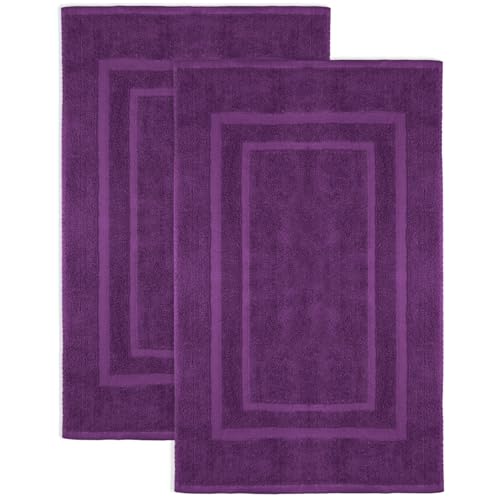 NatureMark 2er Pack Badvorleger | Premium Qualität | 100% Baumwolle | 50 x 80 cm | Duschvorleger Duschmatte Doppelpack | Farbe: Lila NatureMark 2er Pack Badvorleger | Premium Qualität | 100% Baumwolle | 50 x 80 cm | Duschvorleger Duschmatte Doppelpack | Farbe: Lila von NatureMark