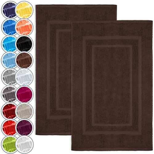 NatureMark 2er Pack Badvorleger | Premium Qualität | 100% Baumwolle | 50 x 80 cm | Duschvorleger Duschmatte Doppelpack | Farbe: Schoko braun NatureMark 2er Pack Badvorleger | Premium Qualität | 100% Baumwolle | 50 x 80 cm | Duschvorleger Duschmatte Doppelpack | Farbe: Schoko braun von NatureMark