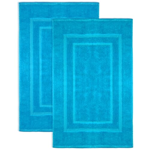 NatureMark 2er Pack Badvorleger | Premium Qualität | 100% Baumwolle | 50 x 80 cm | Duschvorleger Duschmatte Doppelpack | Farbe: Türkis NatureMark 2er Pack Badvorleger | Premium Qualität | 100% Baumwolle | 50 x 80 cm | Duschvorleger Duschmatte Doppelpack | Farbe: Türkis von NatureMark