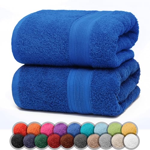 NatureMark 2er Pack DUSCHTÜCHER Premium Qualität 70x140cm DUSCHTUCH Dusch-Handtuch Doppelpack Farbe: Royal blau von NatureMark