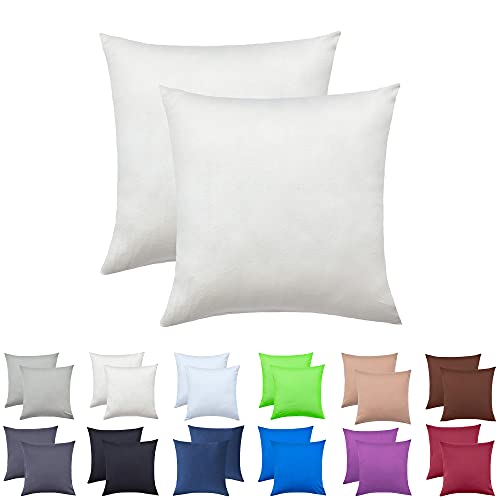 NatureMark 2er Pack Jersey Kissenbezug Kissenhülle Kissenbezüge Seitenschläferkissen Nackenkissen viele Größen und Farben ÖKO-TEX (80 x 80 cm, Natur/Creme) von NatureMark