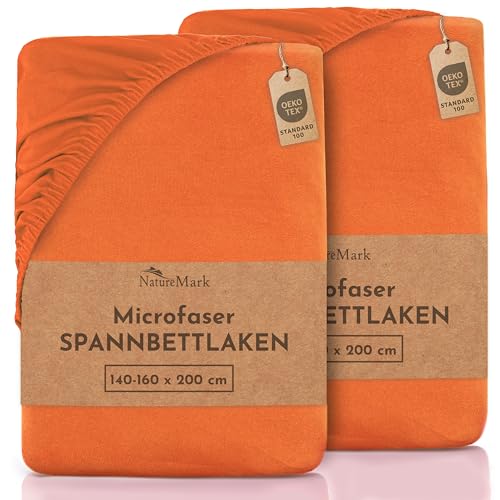 NatureMark - Mikrofaser SPANNBETTLAKEN 2er Pack zum Sparpreis! viele Größen und Farben Markenware (Bettlaken 140 x 200 cm - 160 x 200 cm - Terrakotta) NatureMark - Mikrofaser SPANNBETTLAKEN 2er Pack zum Sparpreis! viele Größen und Farben Markenware (Bettlaken 140 x 200 cm - 160 x 200 cm - Terrakotta) von NatureMark