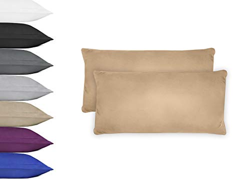 NatureMark 2er Pack Microfaser Kissenbezug 100% Polyester Kissenhülle mit Reißverschluss 40x80cm Sand NatureMark 2er Pack Microfaser Kissenbezug 100% Polyester Kissenhülle mit Reißverschluss 40x80cm Sand von NatureMark
