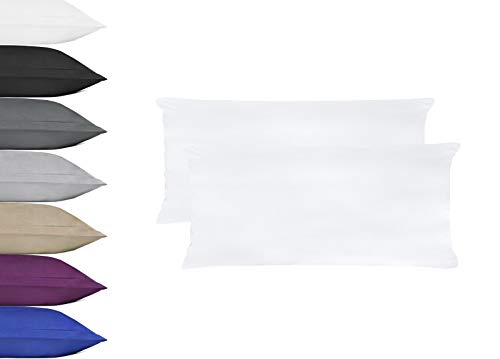NatureMark 2er Pack Microfaser Kissenbezug 100% Polyester Kissenhülle mit Reißverschluss 40x80cm Weiß NatureMark 2er Pack Microfaser Kissenbezug 100% Polyester Kissenhülle mit Reißverschluss 40x80cm Weiß von NatureMark
