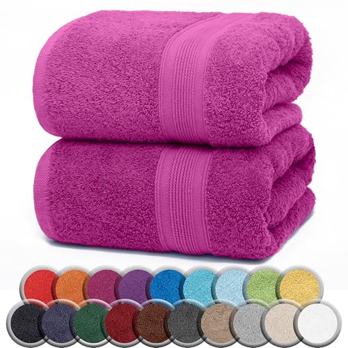 NatureMark 2er Pack SAUNATÜCHER/BADETÜCHER – Premium Qualität 80x200cm – Sauna-Handtuch 100% Baumwolle – Farbe: Pink NatureMark 2er Pack SAUNATÜCHER/BADETÜCHER – Premium Qualität 80x200cm – Sauna-Handtuch 100% Baumwolle – Farbe: Pink von NatureMark