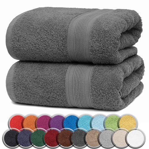 NatureMark 2er Pack SAUNATÜCHER Premium Qualität 80x200cm SAUNATUCH Sauna-Handtuch 100% Baumwolle Farbe: Anthrazit Grau NatureMark 2er Pack SAUNATÜCHER Premium Qualität 80x200cm SAUNATUCH Sauna-Handtuch 100% Baumwolle Farbe: Anthrazit Grau von NatureMark