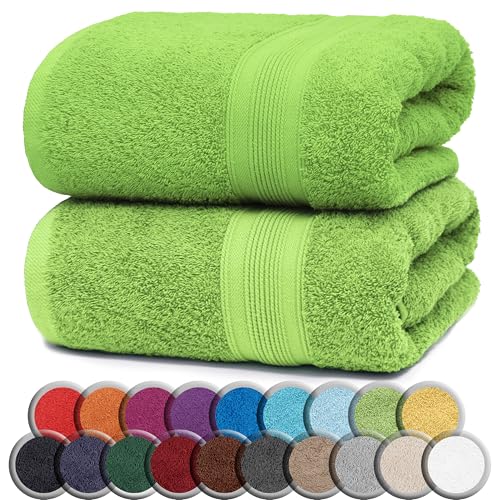 NatureMark 2er Pack SAUNATÜCHER Premium Qualität 80x200cm SAUNATUCH Sauna-Handtuch 100% Baumwolle Farbe: Apfel grün NatureMark 2er Pack SAUNATÜCHER Premium Qualität 80x200cm SAUNATUCH Sauna-Handtuch 100% Baumwolle Farbe: Apfel grün von NatureMark