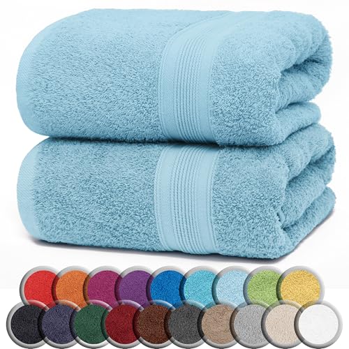 NatureMark 2er Pack SAUNATÜCHER Premium Qualität 80x200cm SAUNATUCH Sauna-Handtuch 100% Baumwolle Farbe: Hell Blau NatureMark 2er Pack SAUNATÜCHER Premium Qualität 80x200cm SAUNATUCH Sauna-Handtuch 100% Baumwolle Farbe: Hell Blau von NatureMark