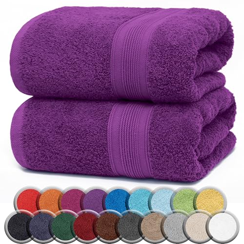 NatureMark 2er Pack SAUNATÜCHER Premium Qualität 80x200cm SAUNATUCH Sauna-Handtuch 100% Baumwolle Farbe: Lila NatureMark 2er Pack SAUNATÜCHER Premium Qualität 80x200cm SAUNATUCH Sauna-Handtuch 100% Baumwolle Farbe: Lila von NatureMark
