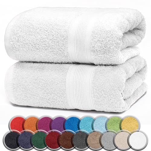 NatureMark 2er Pack SAUNATÜCHER/BADETÜCHER – Premium Qualität 80x200cm – Sauna-Handtuch 100% Baumwolle – Farbe: Weiß NatureMark 2er Pack SAUNATÜCHER/BADETÜCHER – Premium Qualität 80x200cm – Sauna-Handtuch 100% Baumwolle – Farbe: Weiß von NatureMark
