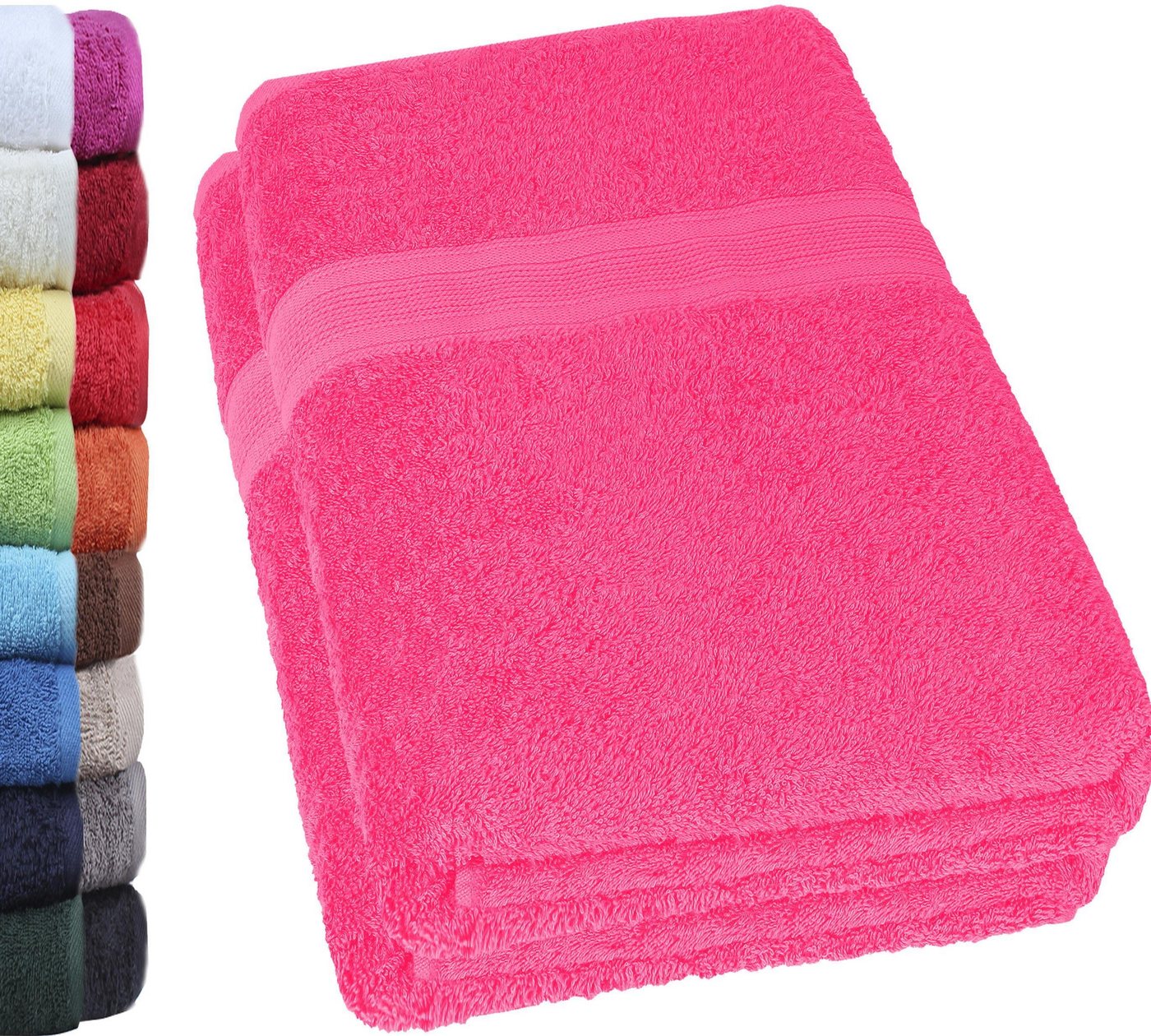 NatureMark Badetuch kuschelige, hochwertige Duschhandtücher, 100% Baumwolle (2-St), weiches Badetücher Set (2-St), Premium Qualität, Pink von NatureMark