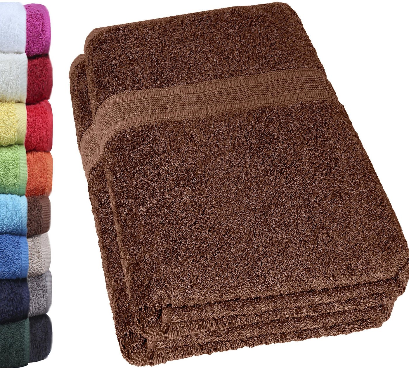 NatureMark Badetuch kuschelige, hochwertige Duschhandtücher, 100% Baumwolle (2-St), weiches Badetücher Set (2-St), Premium Qualität, Braun von NatureMark