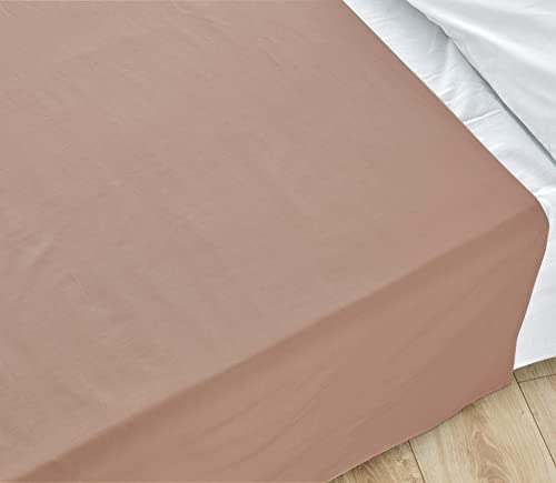 NatureMark Basic Bettlaken - weiches und pflegeleichtes Betttuch aus 100% Baumwolle ohne Gummizug Haustuch viele Größen und Farben Größe: 180x275 cm, Sand beige von NatureMark