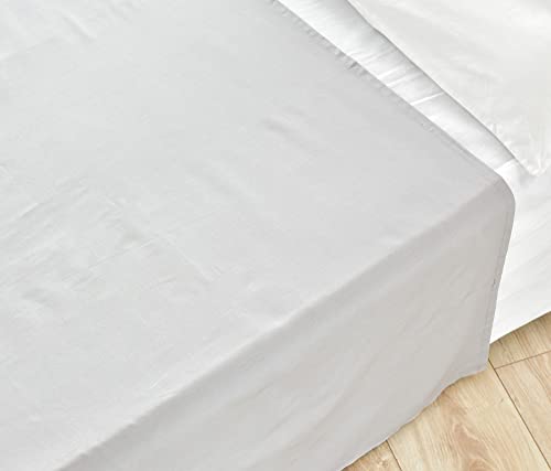 NatureMark Basic Bettlaken - weiches und pflegeleichtes Betttuch aus 100% Baumwolle ohne Gummizug Haustuch viele Größen und Farben Größe: 180x275 cm, Silber grau von NatureMark