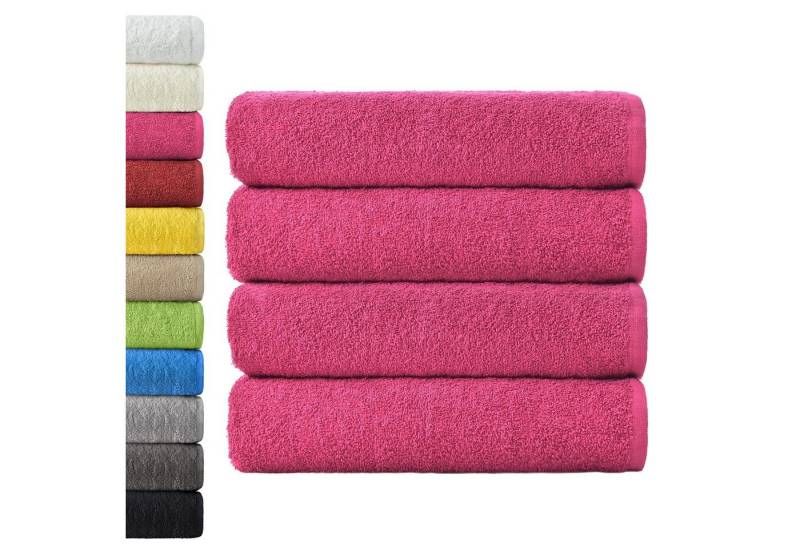 NatureMark Duschtuch 4er-Sparpack Frottier Duschtücher 70x140cm, 100% Baumwolle (4-St), Duschhandtuch 70x140cm Pink von NatureMark
