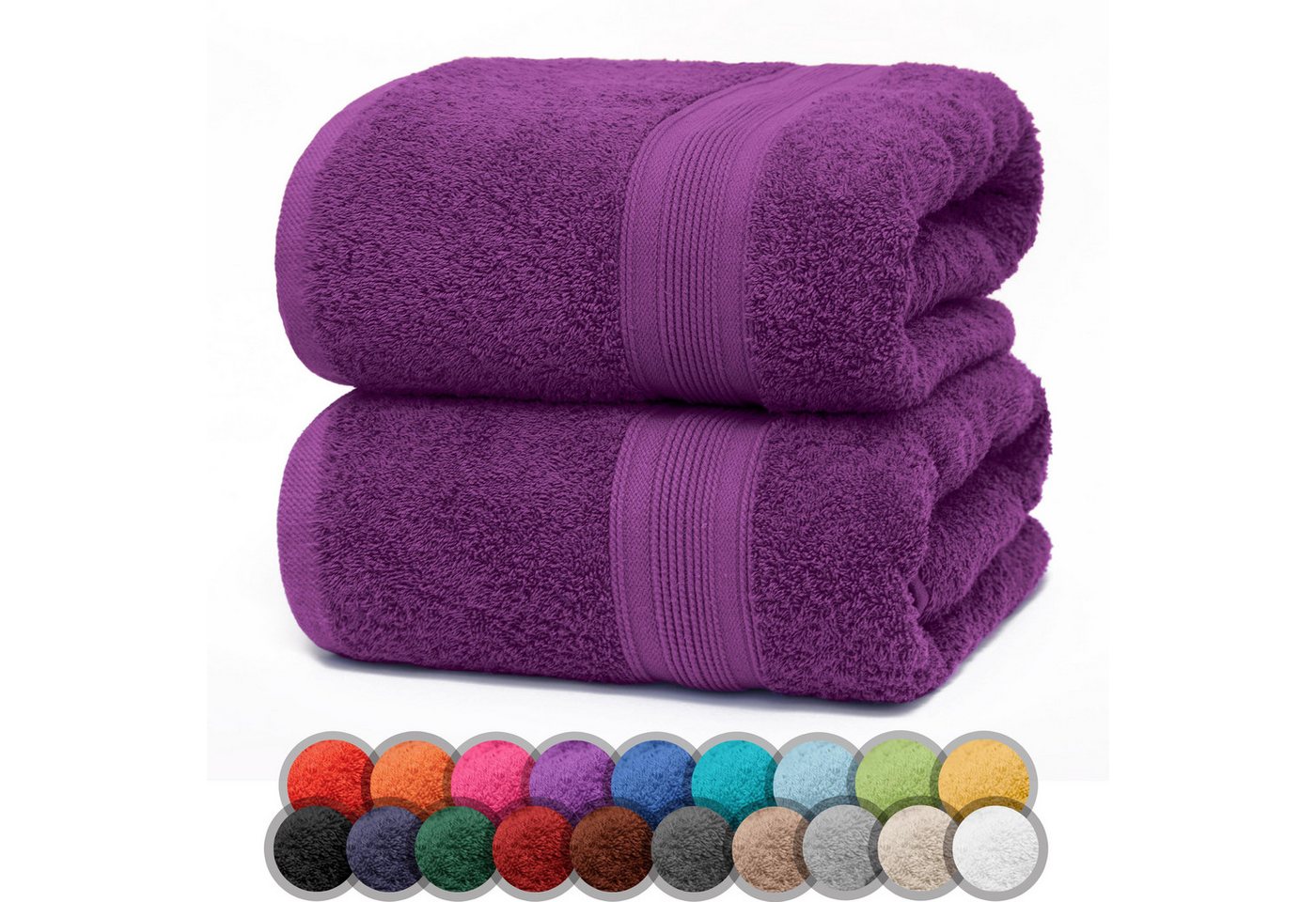 NatureMark Duschtücher Duschtuch 500gsm (2er-Set), 100% Baumwolle (2-St), Premium Qualität, DUSCHTUCH, Dusch-Handtuch, 70x140cm von NatureMark