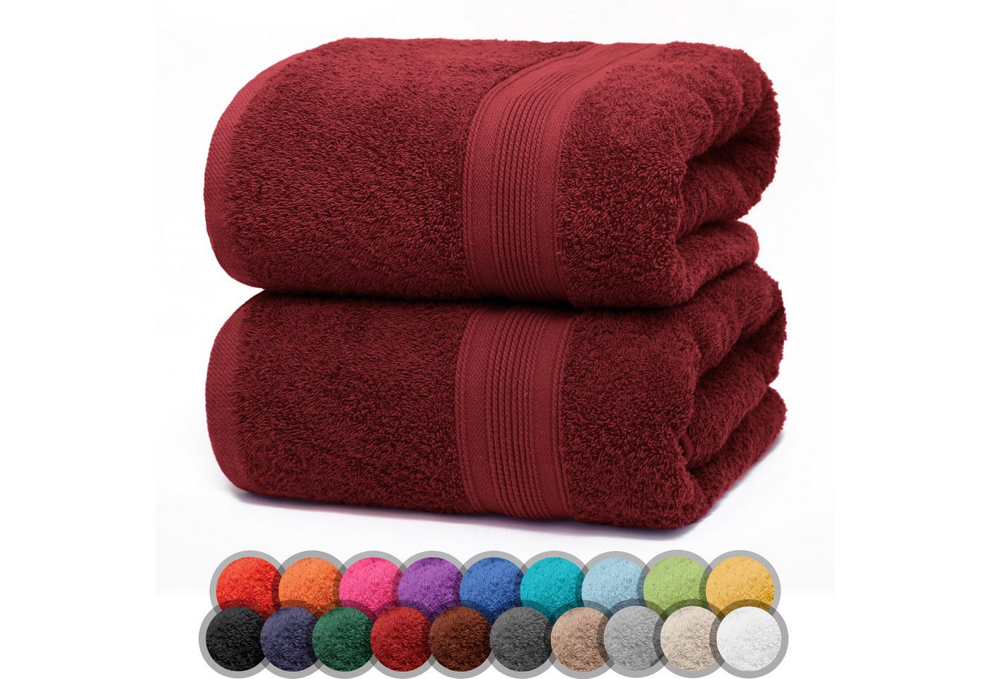 NatureMark Duschtücher Duschtuch 500gsm (2er-Set), 100% Baumwolle (2-St), Premium Qualität, DUSCHTUCH, Dusch-Handtuch, 70x140cm von NatureMark