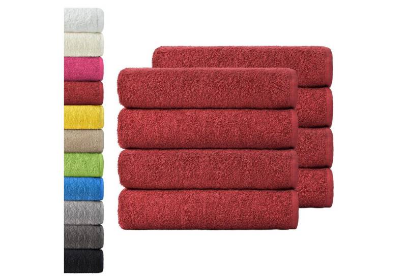 NatureMark Handtücher Handtuch 400gsm 50 X 100 CM (8er-Set), 100% Baumwolle (8-St), 8X Handtücher, 100% Baumwolle, Bordeaux rot, 50 x 100cm von NatureMark