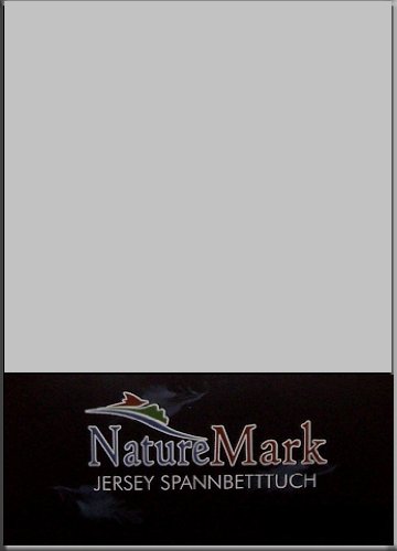 NatureMark Jersey-Spannbettlaken, Baumwolle, silber, 120 x 200 cm von NatureMark