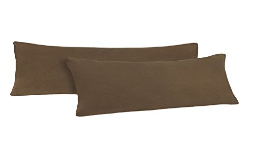 NatureMark Kissenbezug, Baumwolle, Schoko Braun, 40x145 cm Seitenschl&aumlferkissen, 500 von NatureMark