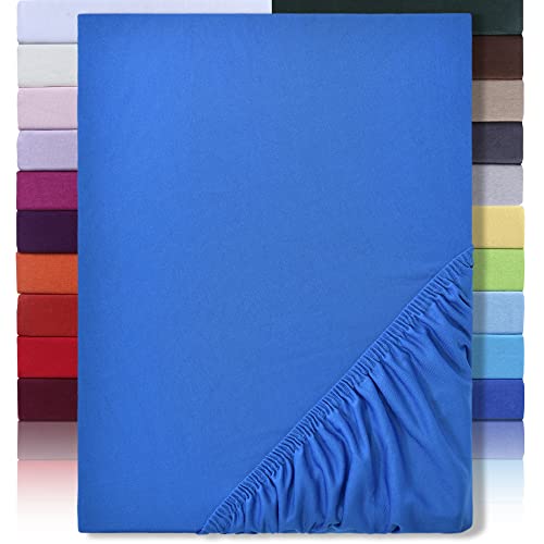 NatureMark Microfaser Boxspringbett & Wasserbett Spannbettlaken 200 x 220 cm - 40 cm Steghöhe - 200x220cm Spannbetttuch - 100% Polyester, Royal blau von NatureMark