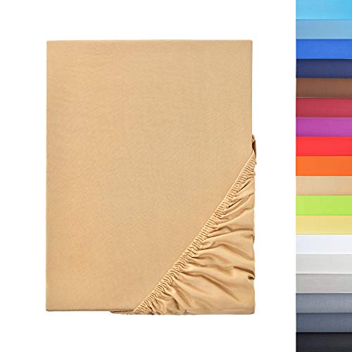 NatureMark - Mikrofaser SPANNBETTLAKEN zum Sparpreis! viele Größen und Farben Markenware (Sand/Beige, 200x220 cm) von NatureMark