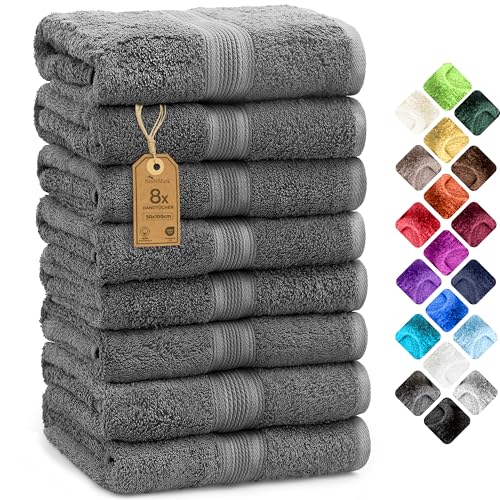 NatureMark 8er Pack Handtücher, 100% Baumwolle, 50 x 100 cm, Handtuch Set Anthrazit grau NatureMark 8er Pack Handtücher, 100% Baumwolle, 50 x 100 cm, Handtuch Set Anthrazit grau von NatureMark