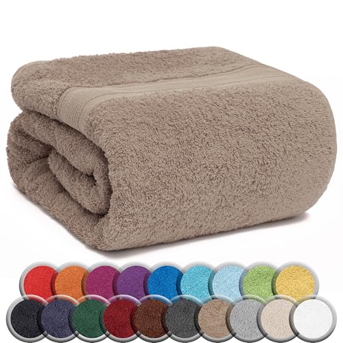 NatureMark SAUNATUCH/Badetuch – Premium Qualität 80x200cm – Sauna-Handtuch 100% Baumwolle – Farbe: Sand/Beige von NatureMark