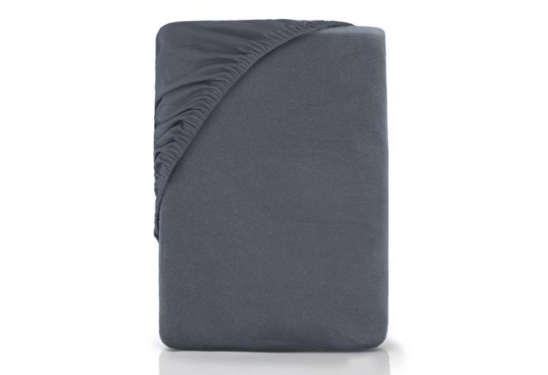 NatureMark Spannbettlaken Gebürstete Mikrofaser, Polyester, Gummizug: rundum, viele Größen und Farben Markenware (140x200 cm, Anthrazit grau) von NatureMark