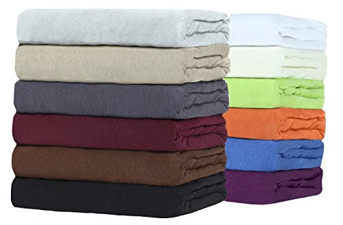 NatureMark Sonderangebot!! Topper Jersey Spannbettlaken Boxspringbett Spannbetttuch zum Sparpreis, viele Farben und Größen hochwertige MARKENWARE (90x200-100x200 cm, rot) von NatureMark