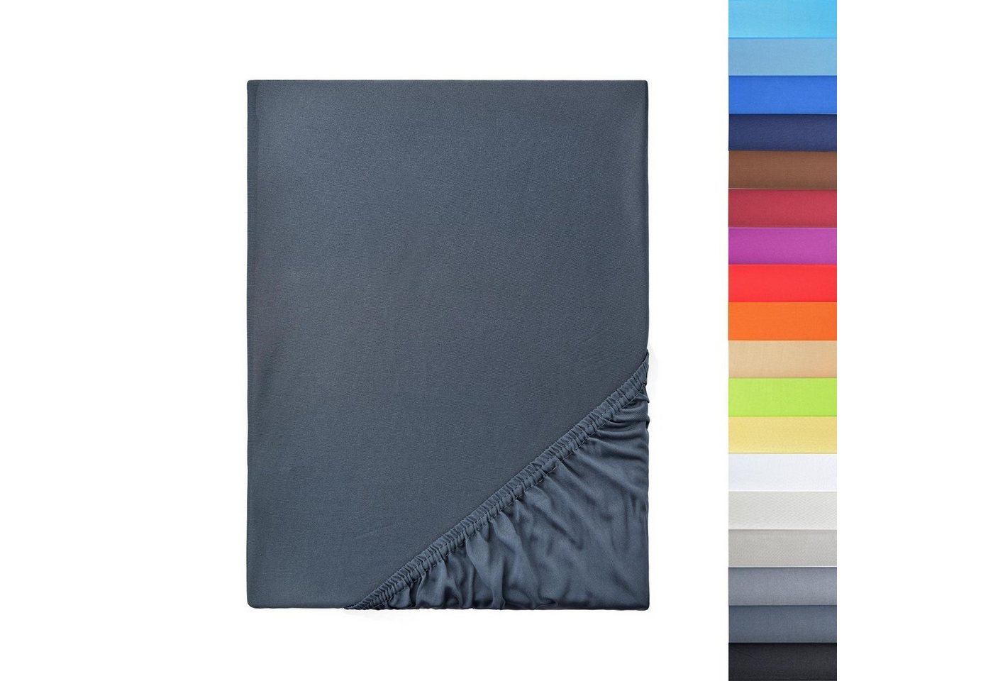 NatureMark Spannbettlaken Microfaser Spannbettlaken, Polyester, Gummizug: rundum, viele Größen und Farben Markenware, 90x200cm, Anthrazit grau NatureMark Spannbettlaken Microfaser Spannbettlaken, Polyester, Gummizug: rundum, viele Größen und Farben Markenware, 90x200cm, Anthrazit grau von NatureMark